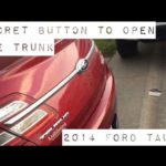 How to Open Ford Taurus Trunk Without Key