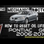 How to Reset Oil Life on Pontiac G6