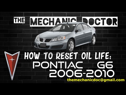 How to Reset Oil Life Pontiac G6